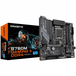 GIGABYTE B760M GAMING X DDR4, Socket 1700, Intel® B760 (14/13/12th Gen CPU), 10Phases, CPU iGPU, Dual 4xDDR4-5333, HDMI, DP, 2xPCIe X16, 4xSATA3, RAID, 2xM.2 4.0, ALC897 HDA 7.1, 1x2.5GbE LAN, 1xUSB-C 3.2 Gen2, 5xUSB 3.2, RGB Fusion 2.0, mATX